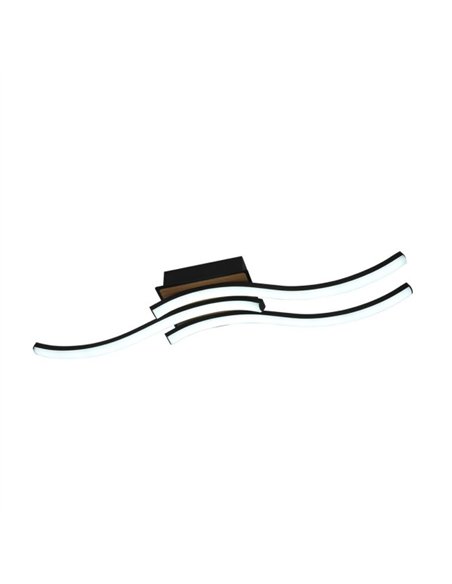 Plafon Murray 48w 3000-4000-6500k Negro/madera 5280lm C/remoto