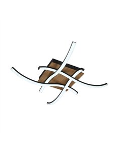 Plafon Murray 80w 3000-4000-6500k Negro/madera 8800lm C/remoto