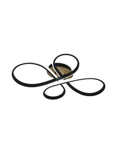 Plafon Bandeira 88w 3000-4000-6500k Negro/madera 9680  Lm C/remoto