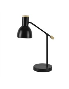 Flexo Tejo 1xe27 Negro/haya Orientable 50x15x16