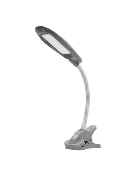 Flexo Sajas 5w 6000k Gris C/pinza Orientab.400lm 46x11