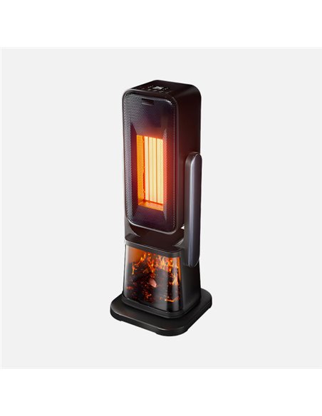 Termov.torre Ceramico Ptc 2000w Simoneta Negro 2potencias 4func. Termost.seguridad Remoto Y Display 58x22x22cm