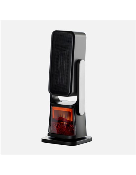 Termov.torre Ceramico Ptc 2000w Simoneta Negro 2potencias 4func. Termost.seguridad Remoto Y Display 58x22x22cm
