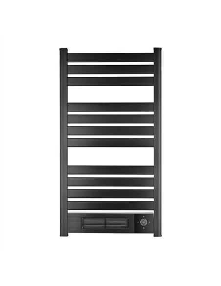 Toallero Elect.c/calefactor Ceramico Velez Negro 2000w Ptc 2modos Remoto