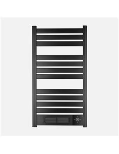 Toallero Elect.c/calefactor Ceramico Velez Negro 2000w Ptc 2modos Remoto 2