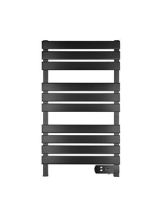 Toallero Elect.aluminio Jalon Negro 450w Display Led Ip24.protec.temporizador24h 97x55