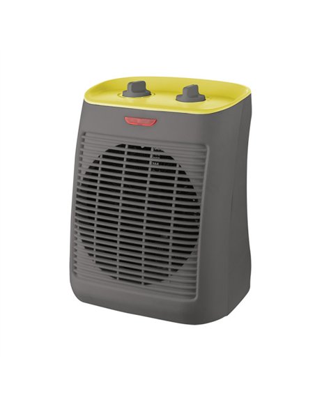 Termovent.elect.taray 2000w Gris/amarillo 2potencias  Proteccion Seguridad Antivuelco 31x21x19cm