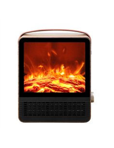 Termov.ceramico Ptc Caleta 1500w Marron 2pot Efecto Llama Protecc.sobrec. 30 2