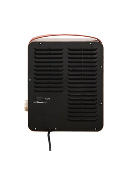 Termov.ceramico Ptc Caleta 1500w Marron 2pot Efecto Llama Protecc.sobrec. 30,4x25x14,4cm
