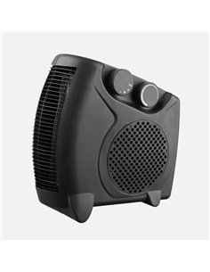 Termoventilador Elec.grato 2000w Negro Vertical/horizontal 2potencias 3funciones Termostato Reg. Asa 26x12x26cm