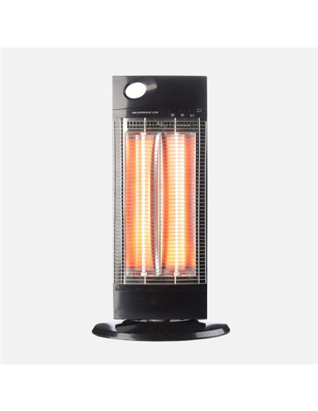 Estufa Elect.de Carbono Tipuana 1000w Negra 2pot. Oscilant.protecc.seg.antivuelco 70x38x26cm