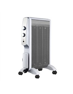 Radiador De Mica Abrigo 1500w 3elem Blanco/plata 2pot Antivuelco