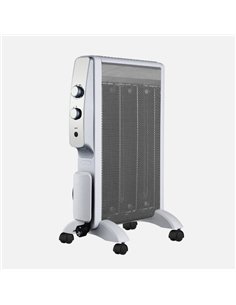 Radiador De Mica Abrigo 1500w 3elem Blanco/plata 2pot Antivuelco 2