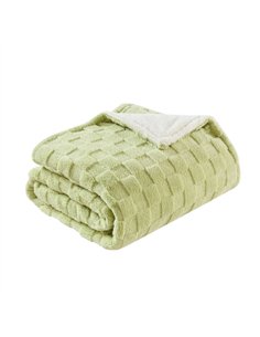 Manta Elect.alcantara Verde/blanco 160w 160x120cm 9niv Autoapagado