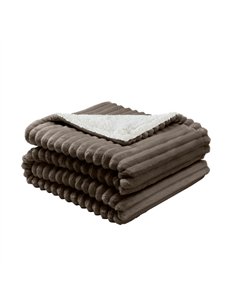 Manta Elect. Jaraiz Marron/blanco 160w 160x120cm 9nivel Autoapagado