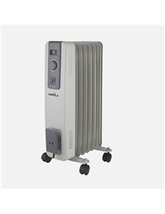 Radiador Aceite Acebuche 1500w Gris 3pot.7elem.antivuelco