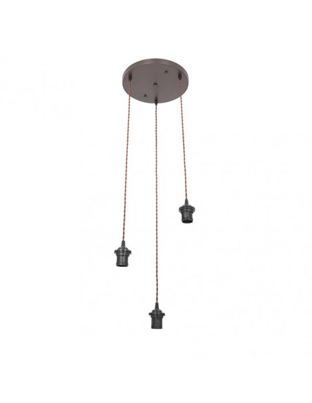 Armazon Plafon Nia 3xe27 Marron Regx30x30cm