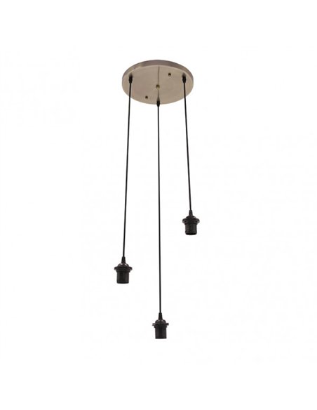 Armazon Plafon Nia 3xe27 Cuero Regx30x30cm