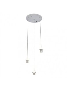 Armazon Plafon Nia 3xe27 Cromo Regx30x30cm