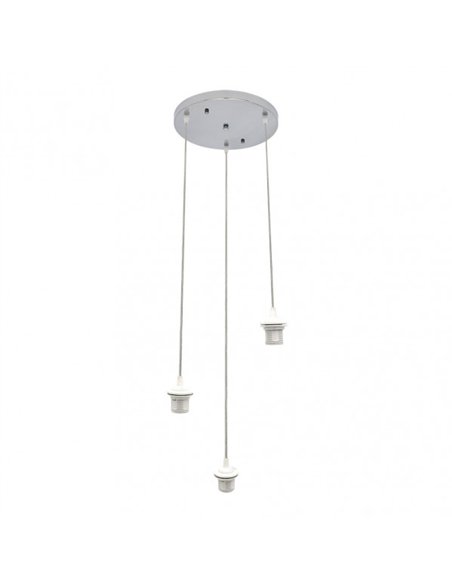 Armazon Plafon Nia 3xe27 Cromo Regx30x30cm