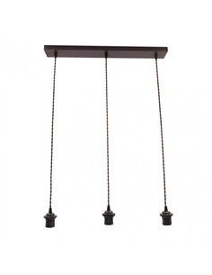 Armazon Regleta Nia 3xe27 Marron Reggx60x6cm