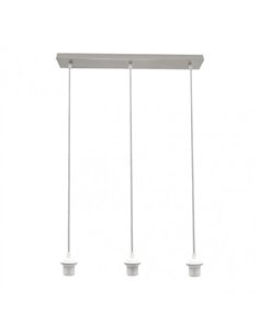 Armazon Regleta Nia 3xe27 Niquel Regx60x6cm