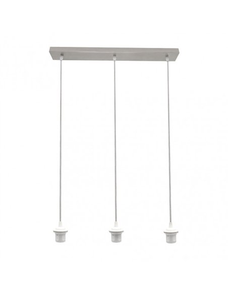 Armazon Regleta Nia 3xe27 Niquel Regx60x6cm