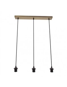 Armazon Regleta Nia 3xe27 Cuero Regx60x6cm