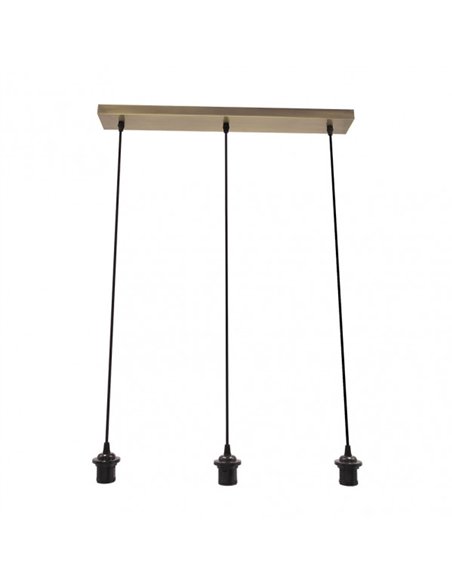 Armazon Regleta Nia 3xe27 Cuero Regx60x6cm