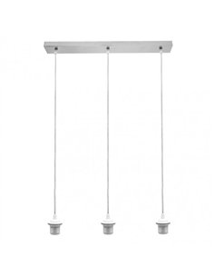 Armazón Regleta Nia 3xe27 Cromo Regx60x6cm