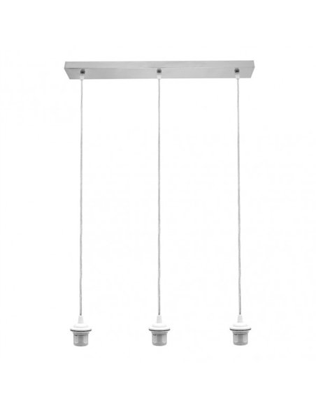 Armazón Regleta Nia 3xe27 Cromo Regx60x6cm