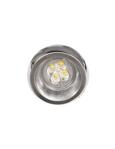 Empotrable Beta Cromo Redondo. 1xgu10 5x9x9cm Corte 7