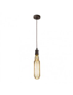 Colgante Elio 1xe27 Marron/ambar Bombilla  Incluida 8w 3000k 850lm Regx12x12 Cm 2