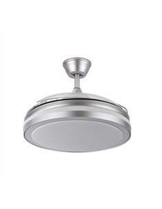 Ventilador Dc Esparta Plus 59w 6980lm Plata 107d 3aspas Desp.3000-4000-6000k Remoto+ Temporizador+ Memoria 2