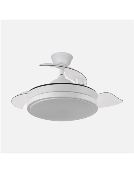 Ventilador Dc Escorpion Mini 59w Blanc 3aspas Desp. Reg.Intensidad 91d 6980lm Remot+temporiz+memoria 3000-4000-6000k